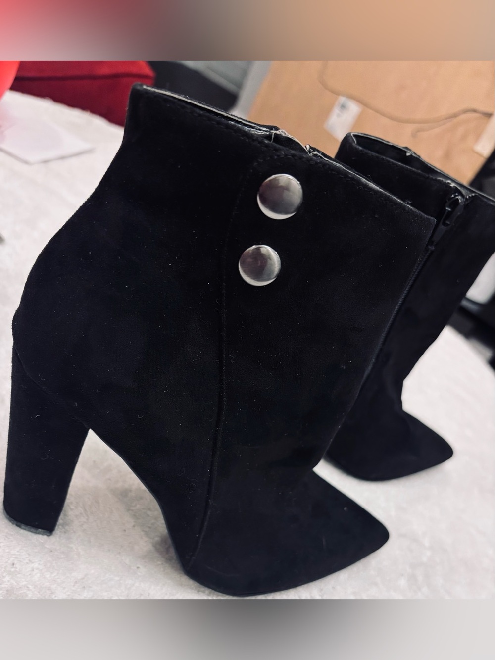 Almost Brand New Ankle Boots By BCBG Paris - Size 8M - heel 4 inches - Box 23